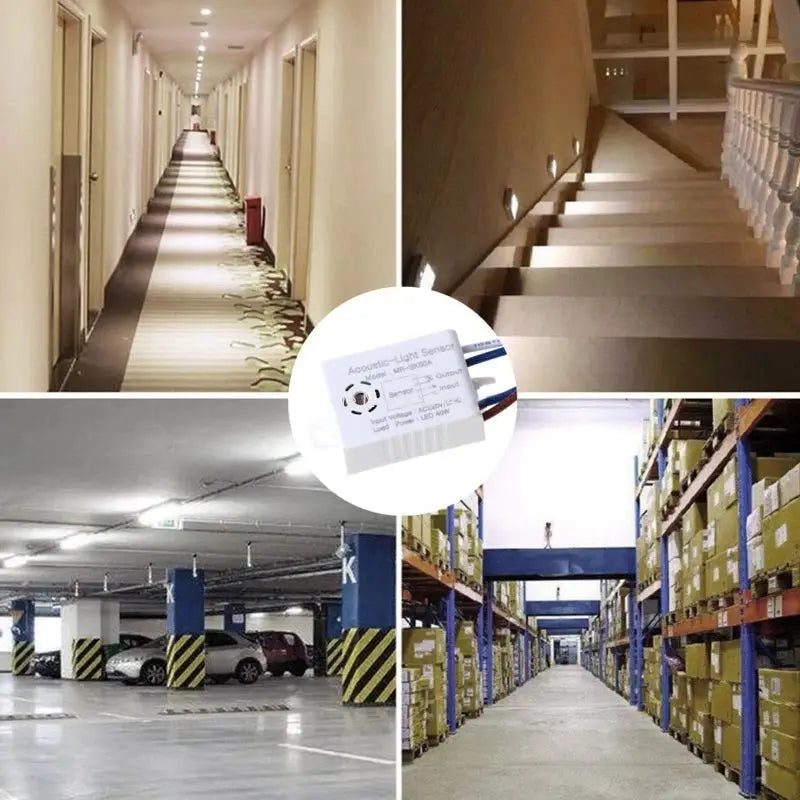 1PC Light & Sound Sensor Switch – Auto On/Off Smart Home Control for Corridor & Bath