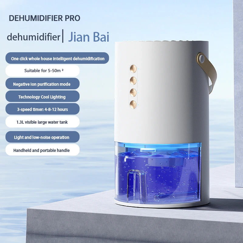 Smart Portable Dehumidifier for Home & Office – Eliminates Damp, Mold & Moisture