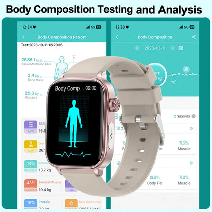 2025 Smart Health Watch – ECG, PPG, Blood Lipids, Uric Acid, Oxygen, Bluetooth Call