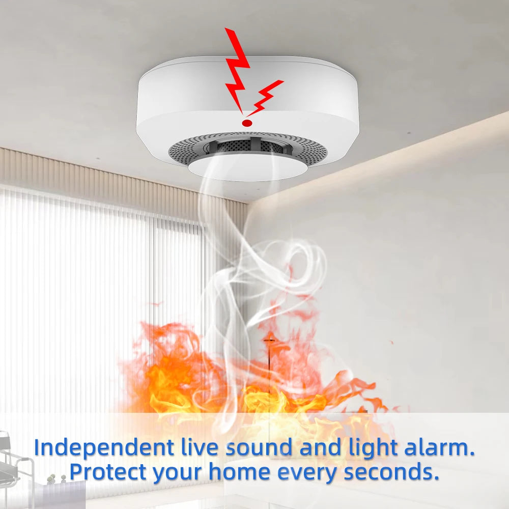 Independent Smoke Detector Sensor – Smart Fire Alarm for Home & Warehouse Security