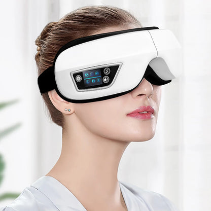 6D Smart Eye Massager – Vibration, Airbag, Bluetooth, Sleep Mask for Eye Relax