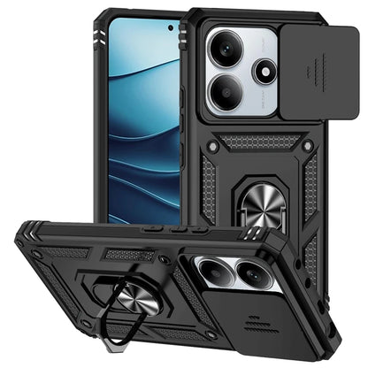 Xiaomi Redmi Note 14 5G Case with Magnetic Ring Holder, Shockproof, Lens Protector