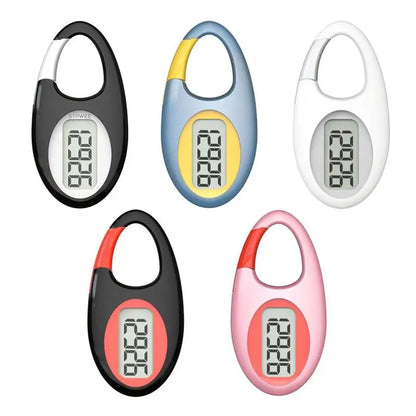 FITCENT Mini Digital Pedometer – 3D Sensor Step Counter with Lanyard for All