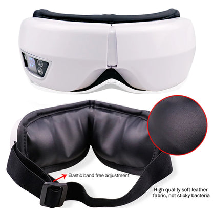 6D Smart Eye Massager – Vibration, Airbag, Bluetooth, Sleep Mask for Eye Relax