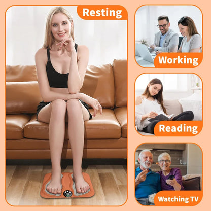 3D Smart Foot Massage Pad – RF Remote, 8 Modes, 29 Levels, Circulation Booster