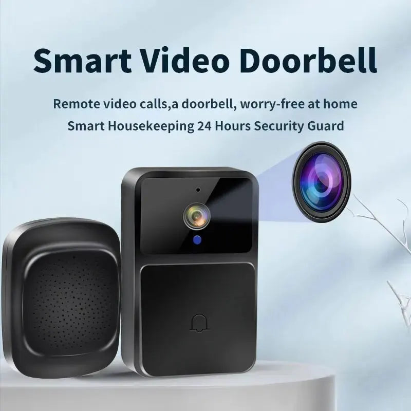 WiFi Video Doorbell – HD Night Vision, Two-Way Intercom, Battery-Powered Smart Camera