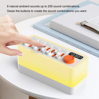 Smart Sleep Aid Speaker with RGB Night Light, 8 Nature Sounds & Bluetooth