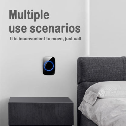 Wireless Doorbell EU Plug – 300M Range, Remote Control, Waterproof, 433MHz Alarm
