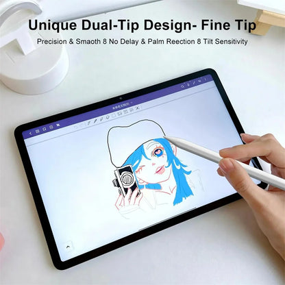 Universal Touch Stylus Pen with Magnetic Attachment & Pencil Nibs for Tablet