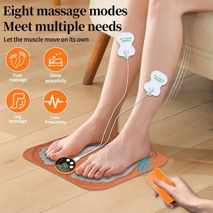 3D Smart Foot Massage Pad – RF Remote, 8 Modes, 29 Levels, Circulation Booster