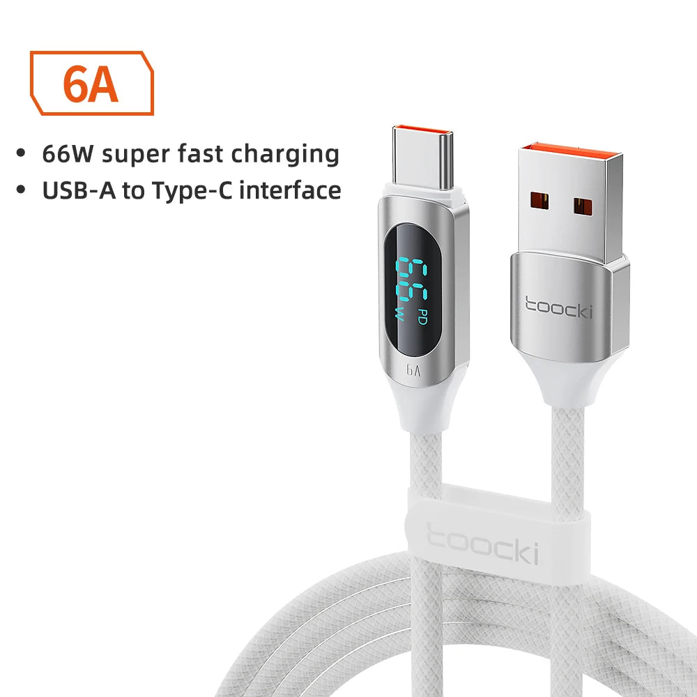 Toocki 100W Type-C to Type-C Fast Charging & Display Cable for Xiaomi, MacBook, iPad