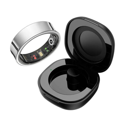R09 Smart Ring with Charging Case – Heart Rate, Blood Oxygen, Skin Temp, 5ATM Waterproof