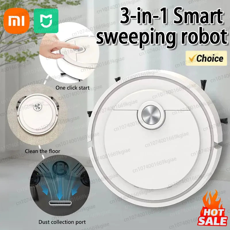 Xiaomi 3-in-1 Smart Sweeping Robot – Rechargeable Vacuum Cleaner 6000Pa Suction