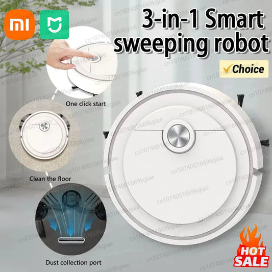 Xiaomi 3-in-1 Smart Sweeping Robot – Rechargeable Vacuum Cleaner 6000Pa Suction