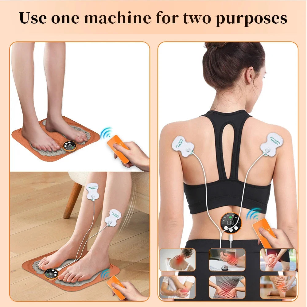 3D Smart Foot Massage Pad – RF Remote, 8 Modes, 29 Levels, Circulation Booster