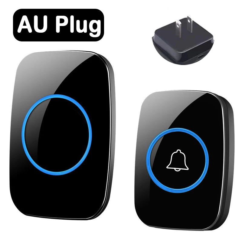Wireless Doorbell EU Plug – 300M Range, Remote Control, Waterproof, 433MHz Alarm