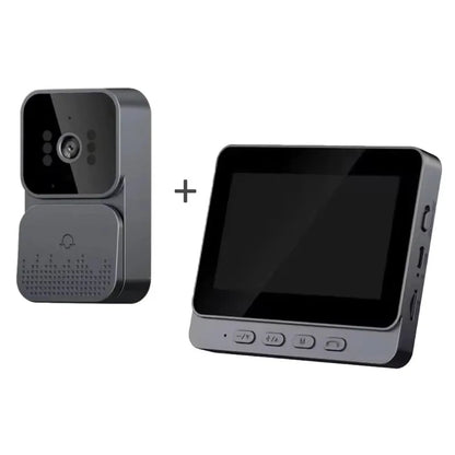 Wireless Intercom Doorbell – HD Night Vision, 4.3" IPS Screen, Waterproof Video Camera
