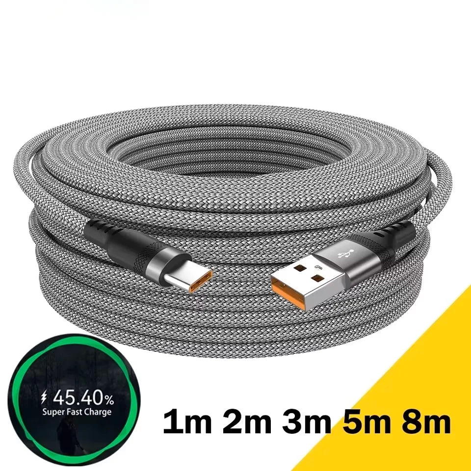 6A USB-C Fast Charging Cable for iPhone 15 16, Huawei, Samsung, Xiaomi, 1m