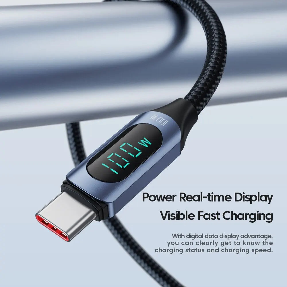 Toocki 100W Type-C to Type-C Fast Charging & Display Cable for Xiaomi, MacBook, iPad