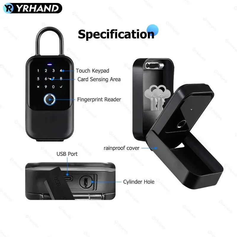 TTlock Smart Key Box – Wireless Electronic Lock with App, Bluetooth & Digital Code