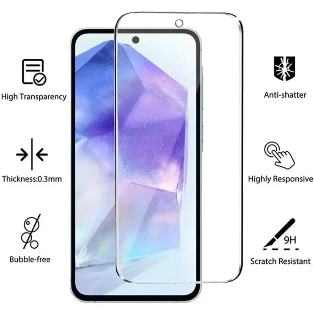 NNBILI 5Pcs Tempered Glass Screen Protector for Samsung A12 A13 A14 A22 A32 A52 A71