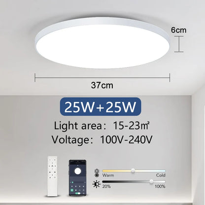 Smart LED Ceiling Lamp 36W/50W Dimmable with APP Remote for Bedroom & Living Room