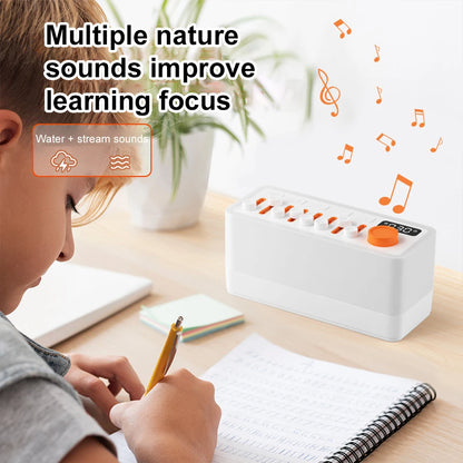 Smart Sleep Aid Speaker with RGB Night Light, 8 Nature Sounds & Bluetooth