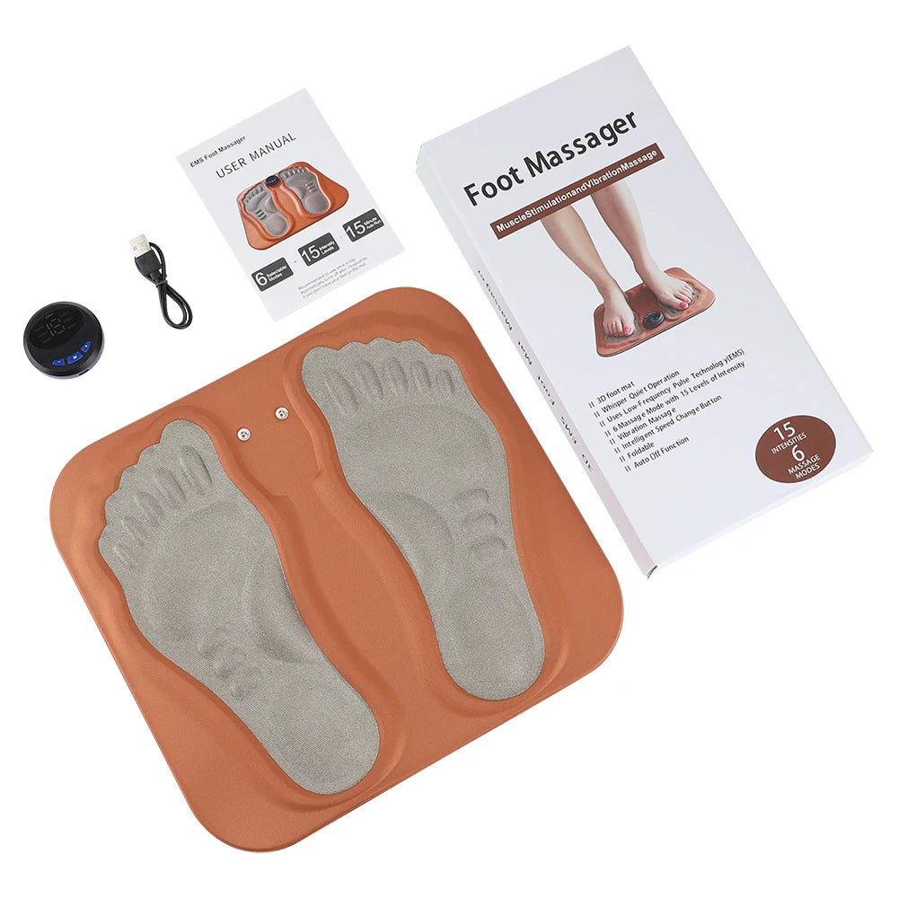 3D Smart Foot Massage Pad – RF Remote, 8 Modes, 29 Levels, Circulation Booster