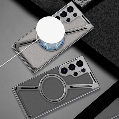 Electroplated Leather Magnetic Phone Case for Samsung Galaxy S23, S24 & S25 Ultra