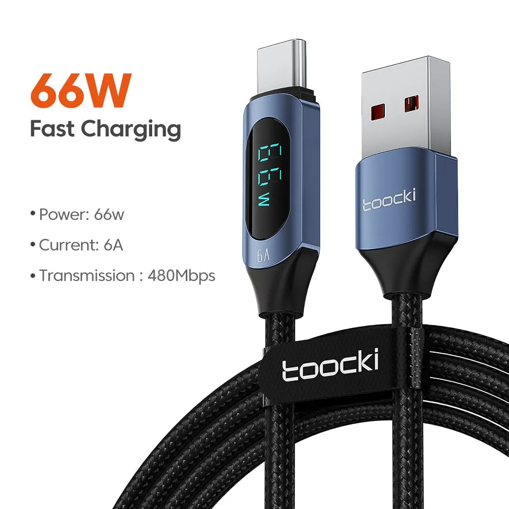 Toocki 100W Type-C to Type-C Fast Charging & Display Cable for Xiaomi, MacBook, iPad