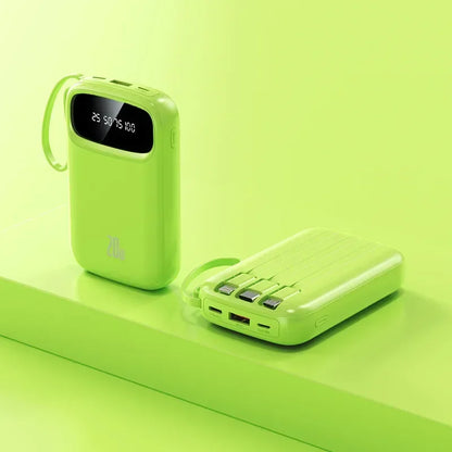 200000mAh Power Bank – Built-in Cable, Mini, Fast Charging, Portable Charge